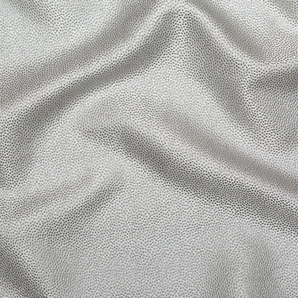 Metallic Silver Cheetah Spotted Luxury Brocade