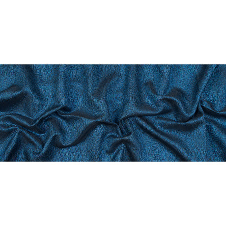 Metallic Blue and Black Cheetah Spotted Luxury Brocade