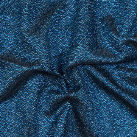 Metallic Blue and Black Cheetah Spotted Luxury Brocade