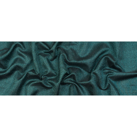 Metallic Teal and Black Cheetah Spotted Luxury Brocade