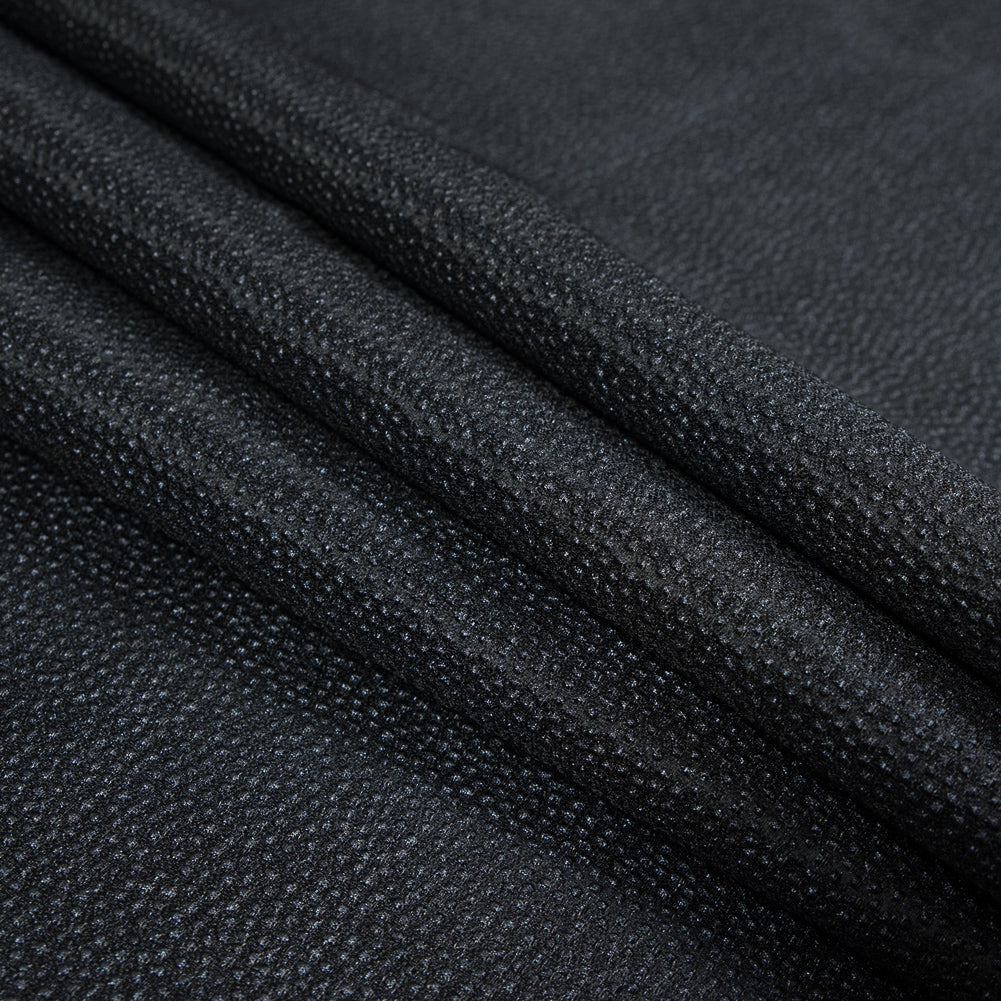 Metallic Navy and Black Cheetah Spotted Luxury Brocade