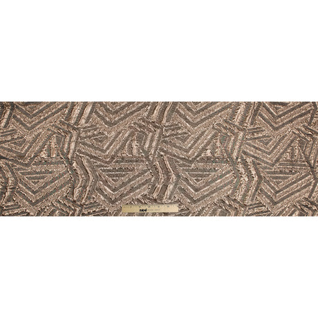 Charcoal and Gold Luxury Geometric Metallic Brocade