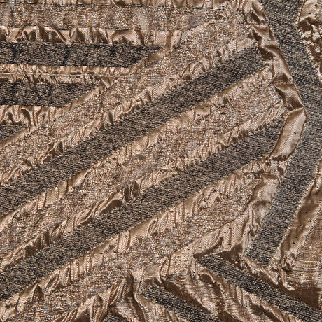 Charcoal and Gold Luxury Geometric Metallic Brocade