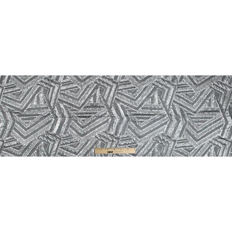 Silver Luxury Geometric Metallic Brocade