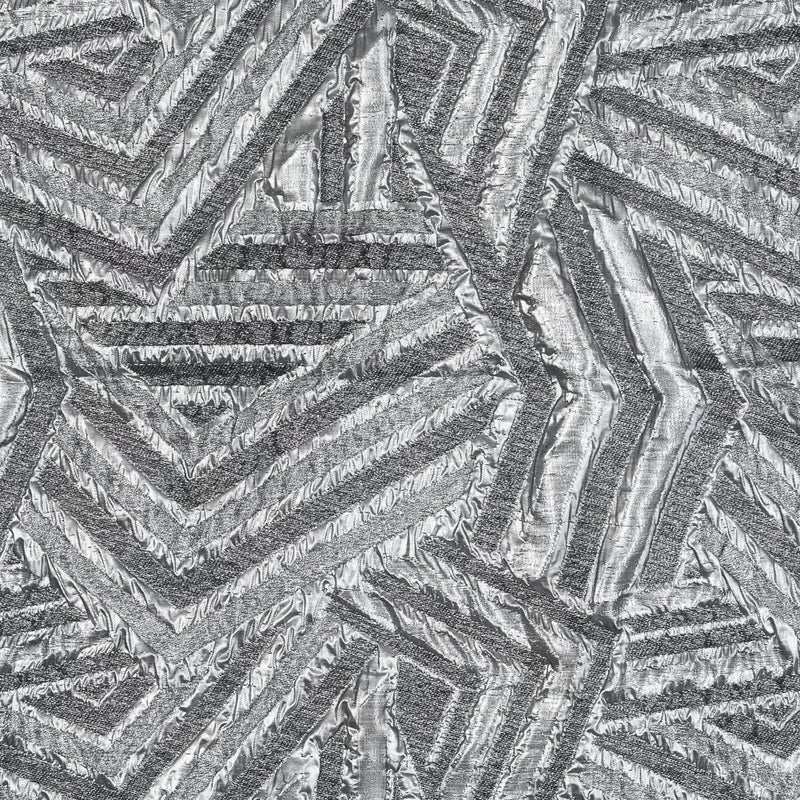 Silver Luxury Geometric Metallic Brocade