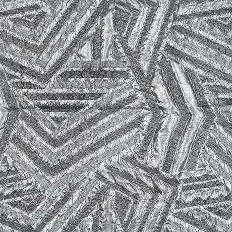 Silver Luxury Geometric Metallic Brocade