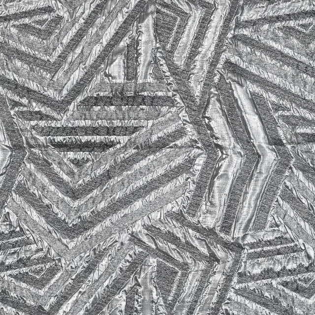 Silver Luxury Geometric Metallic Brocade