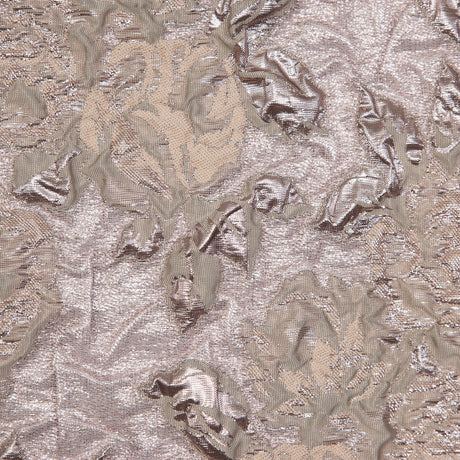 Beige and Rose Gold Luxury Floral Metallic Brocade