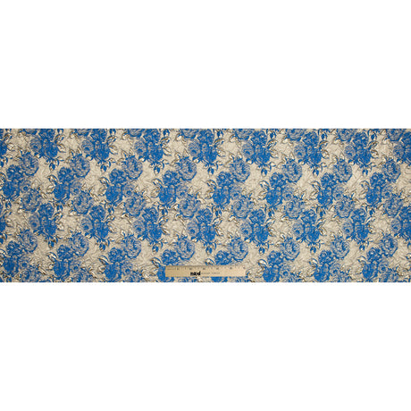 Cobalt Luxury Floral Metallic Brocade