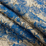 Cobalt Luxury Floral Metallic Brocade