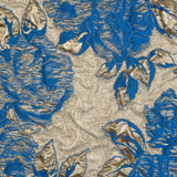 Cobalt Luxury Floral Metallic Brocade