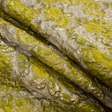 Lime Luxury Floral Metallic Brocade