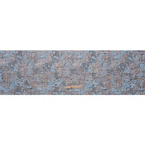Sky Blue and Rose Gold Luxury Abstract Metallic Brocade