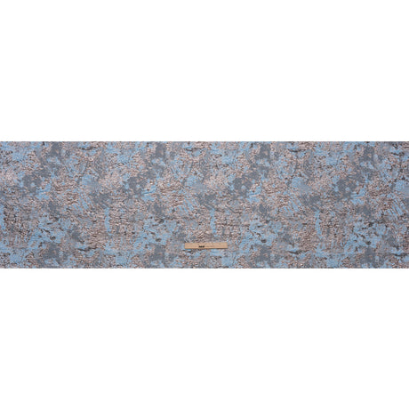 Sky Blue and Rose Gold Luxury Abstract Metallic Brocade