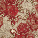 Red Luxury Floral Metallic Brocade