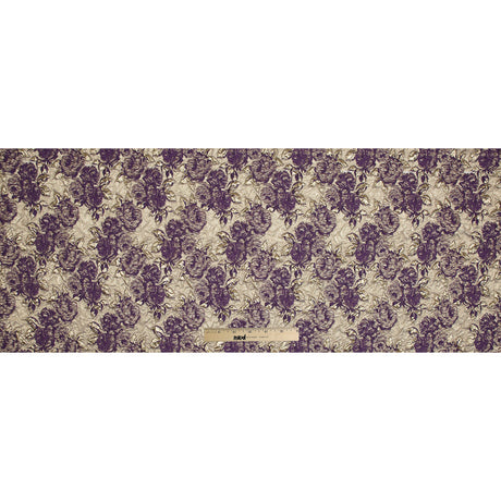 Regal Purple Luxury Floral Metallic Brocade
