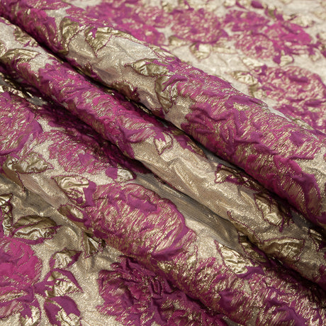Pink Luxury Floral Metallic Brocade