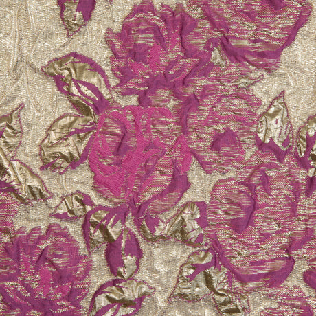 Pink Luxury Floral Metallic Brocade
