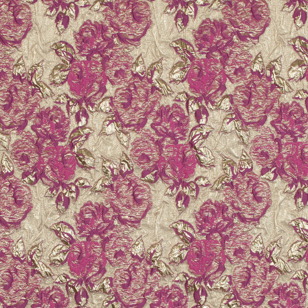 Pink Luxury Floral Metallic Brocade