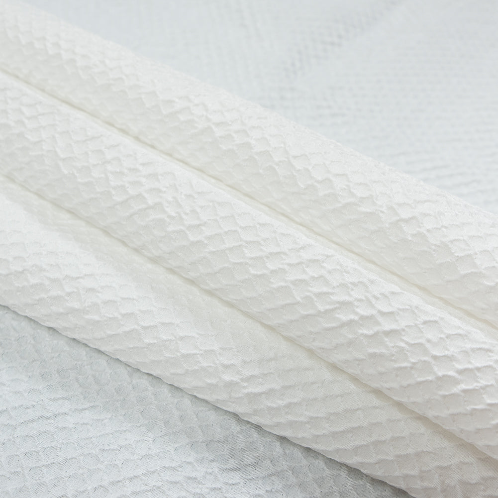 Marylin Metallic White Diamond Quilted Brocade