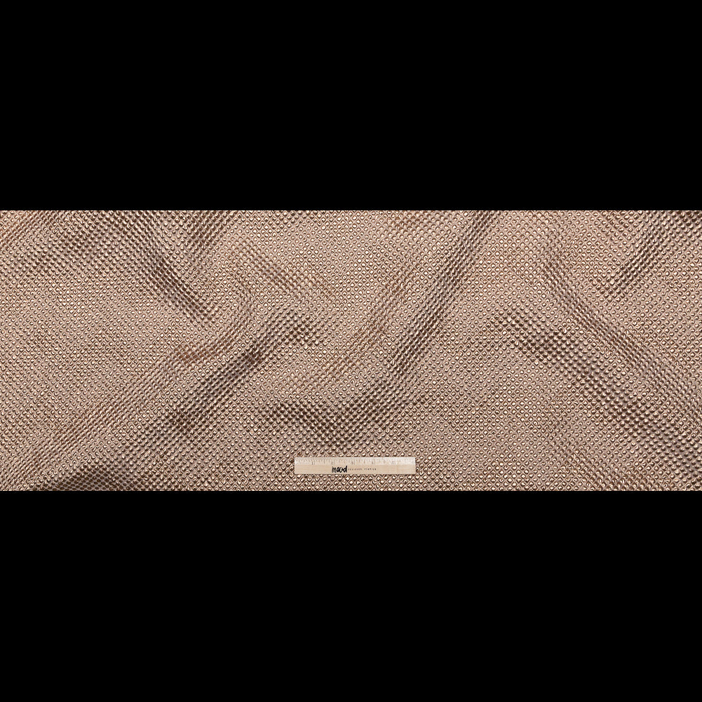 Marylin Metallic Peach Bellini Diamond Quilted Brocade