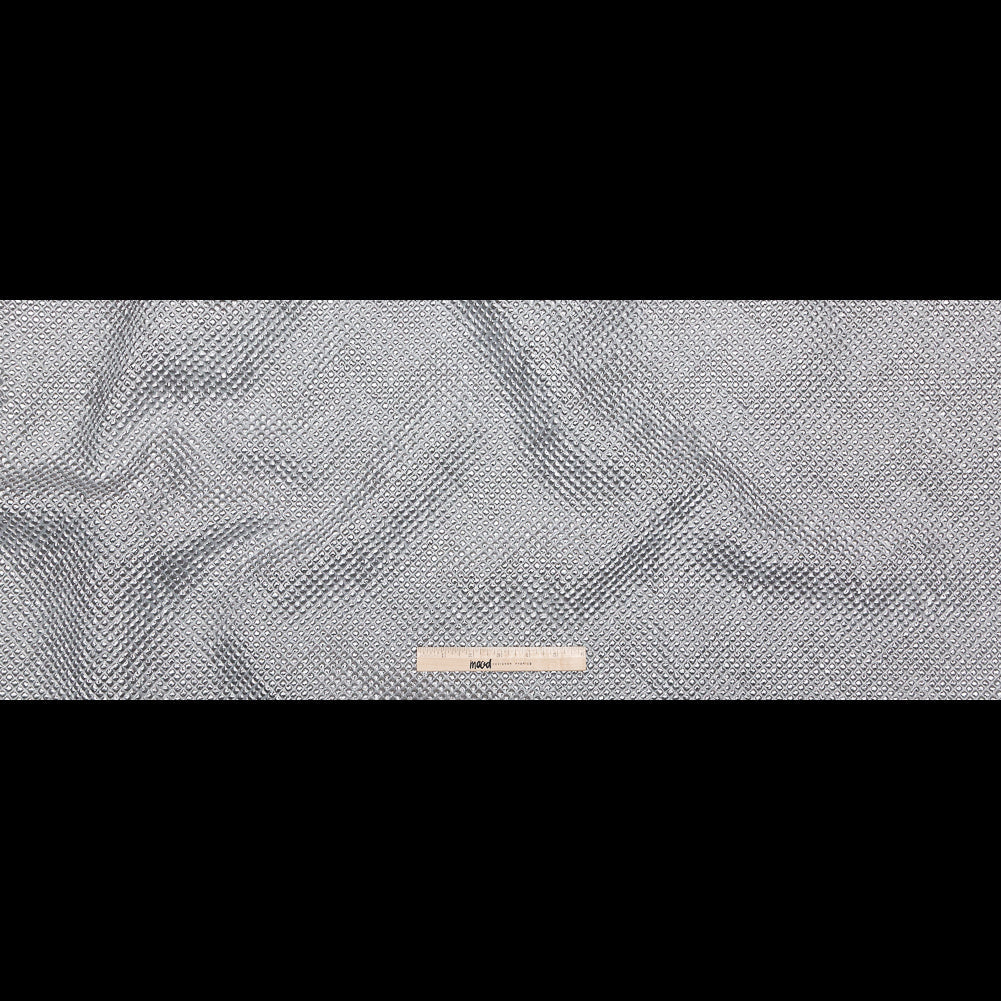 Marylin Metallic Silver Diamond Quilted Brocade