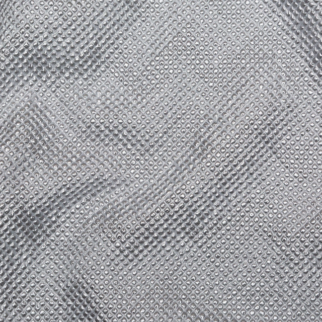 Marylin Metallic Silver Diamond Quilted Brocade