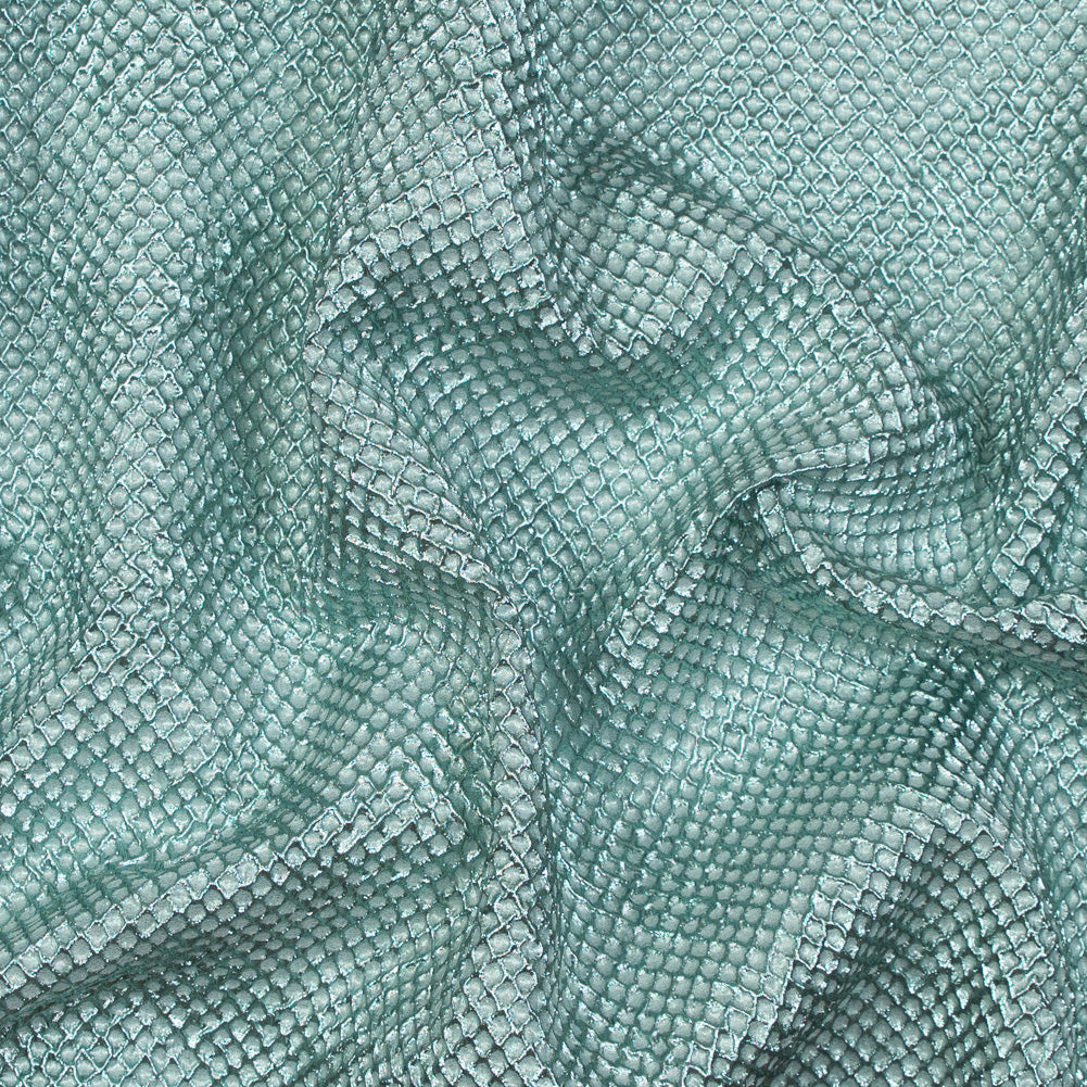 Marylin Metallic Mint Diamond Quilted Brocade