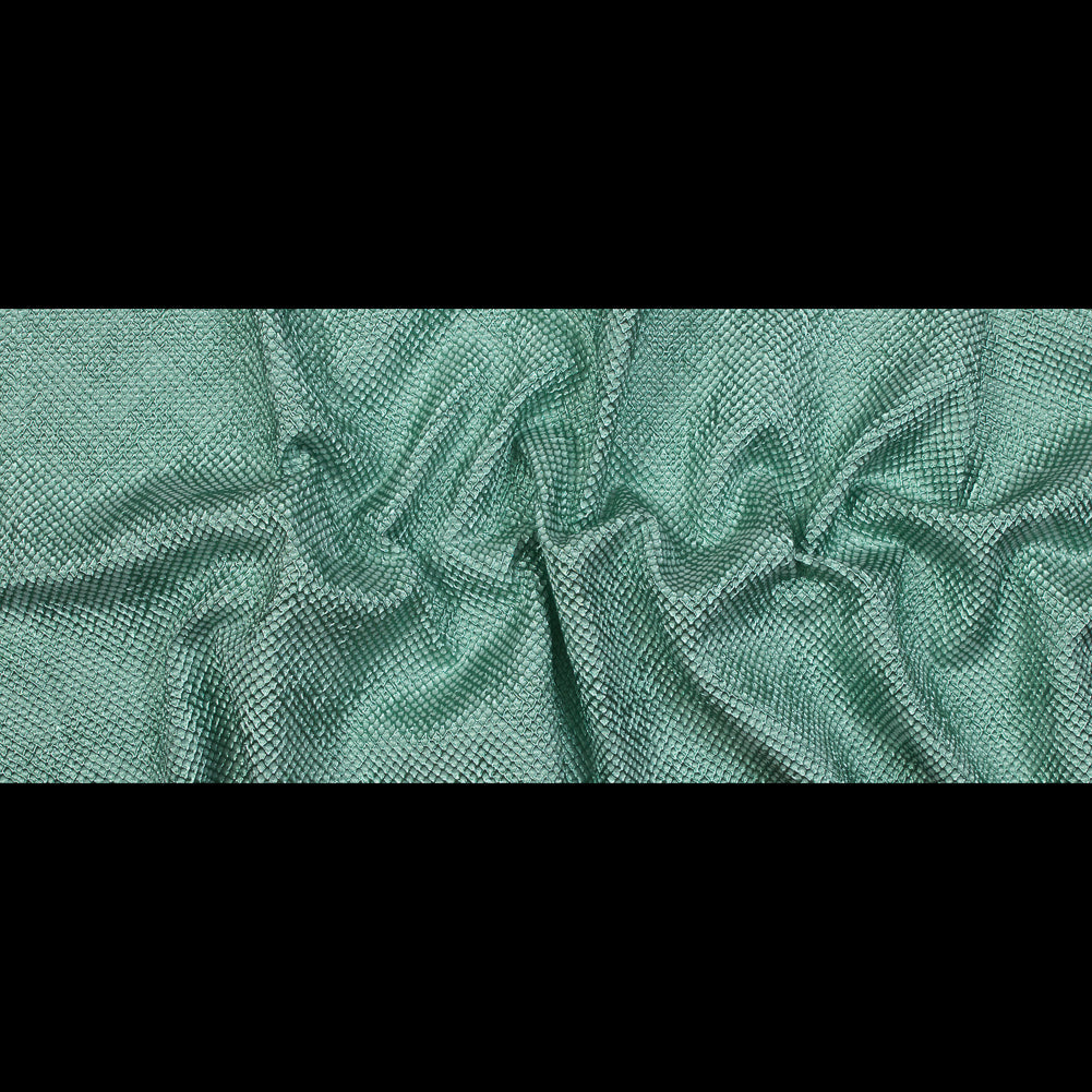Marylin Metallic Green Diamond Quilted Brocade