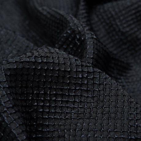 Marylin Metallic Black and Navy Diamond Quilted Brocade