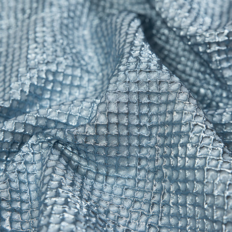 Marylin Metallic Aqua Diamond Quilted Brocade