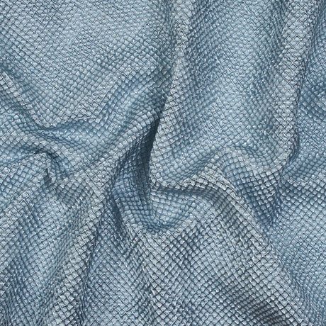 Marylin Metallic Aqua Diamond Quilted Brocade