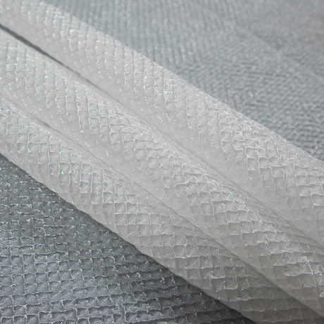 Marylin Metallic Transparent White Diamond Quilted Brocade
