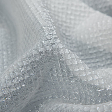 Marylin Metallic Transparent White Diamond Quilted Brocade