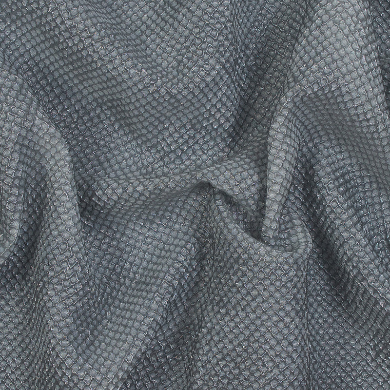 Marylin Metallic Transparent Gray Diamond Quilted Brocade