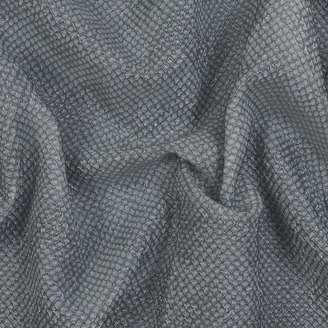 Marylin Metallic Transparent Gray Diamond Quilted Brocade