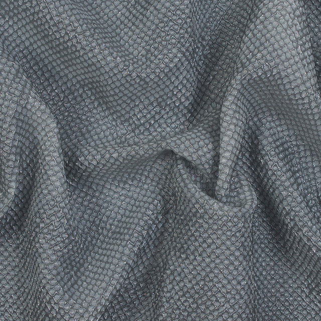 Marylin Metallic Transparent Gray Diamond Quilted Brocade