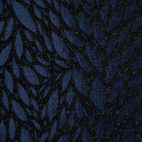 Blue and Black Luxury Abstract Metallic Brocade
