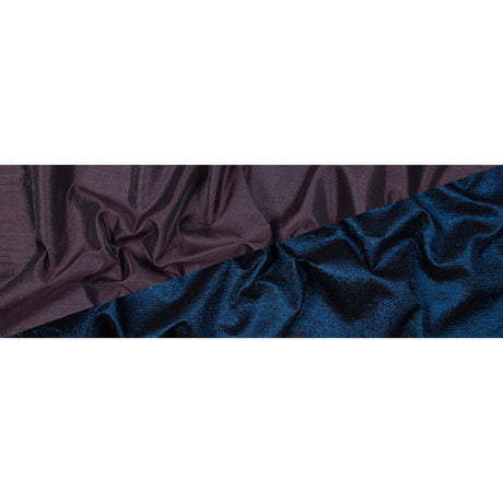 Blue and Aubergine Luxury Metallic Brocade