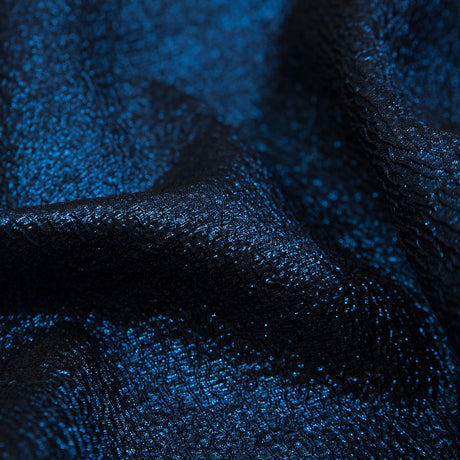 Blue and Aubergine Luxury Metallic Brocade
