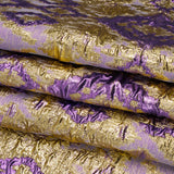 Purple and Gold Luxury Geometric Metallic Brocade