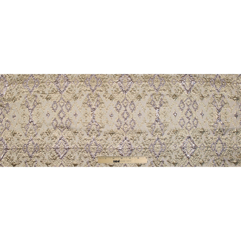 Rose Gold and Gold Luxury Geometric Metallic Brocade