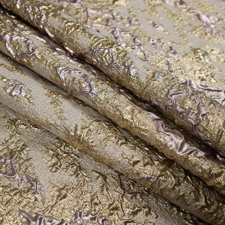 Rose Gold and Gold Luxury Geometric Metallic Brocade