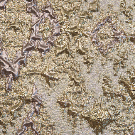 Rose Gold and Gold Luxury Geometric Metallic Brocade