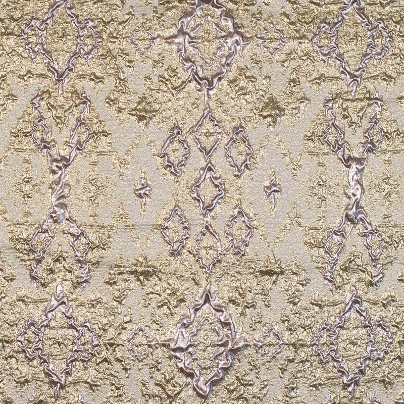 Rose Gold and Gold Luxury Geometric Metallic Brocade