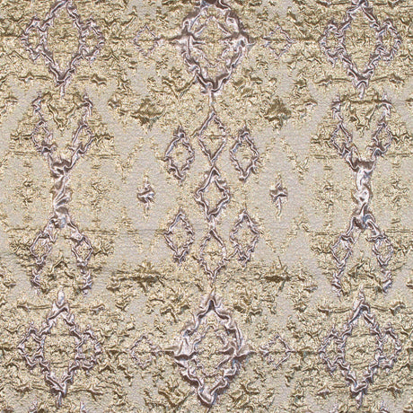 Rose Gold and Gold Luxury Geometric Metallic Brocade