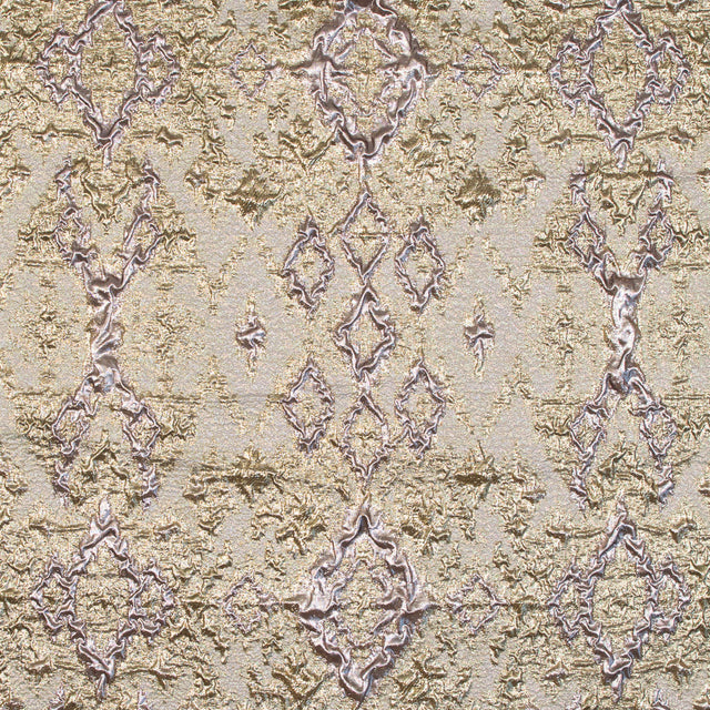 Rose Gold and Gold Luxury Geometric Metallic Brocade