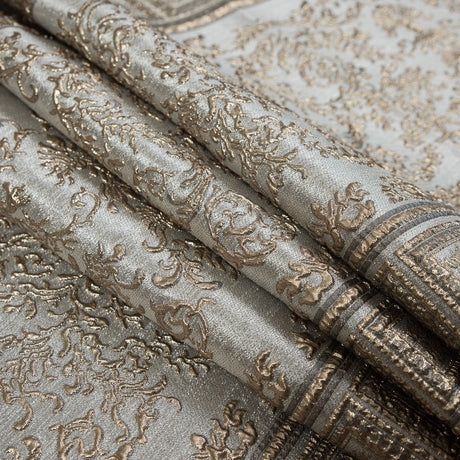 Beige and Gold Luxury Classical Metallic Brocade