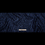 Navy and Royal Blue Luxury Floral Metallic Brocade