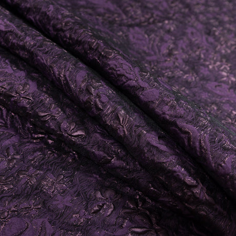 Regal Purple Luxury Floral Metallic Brocade